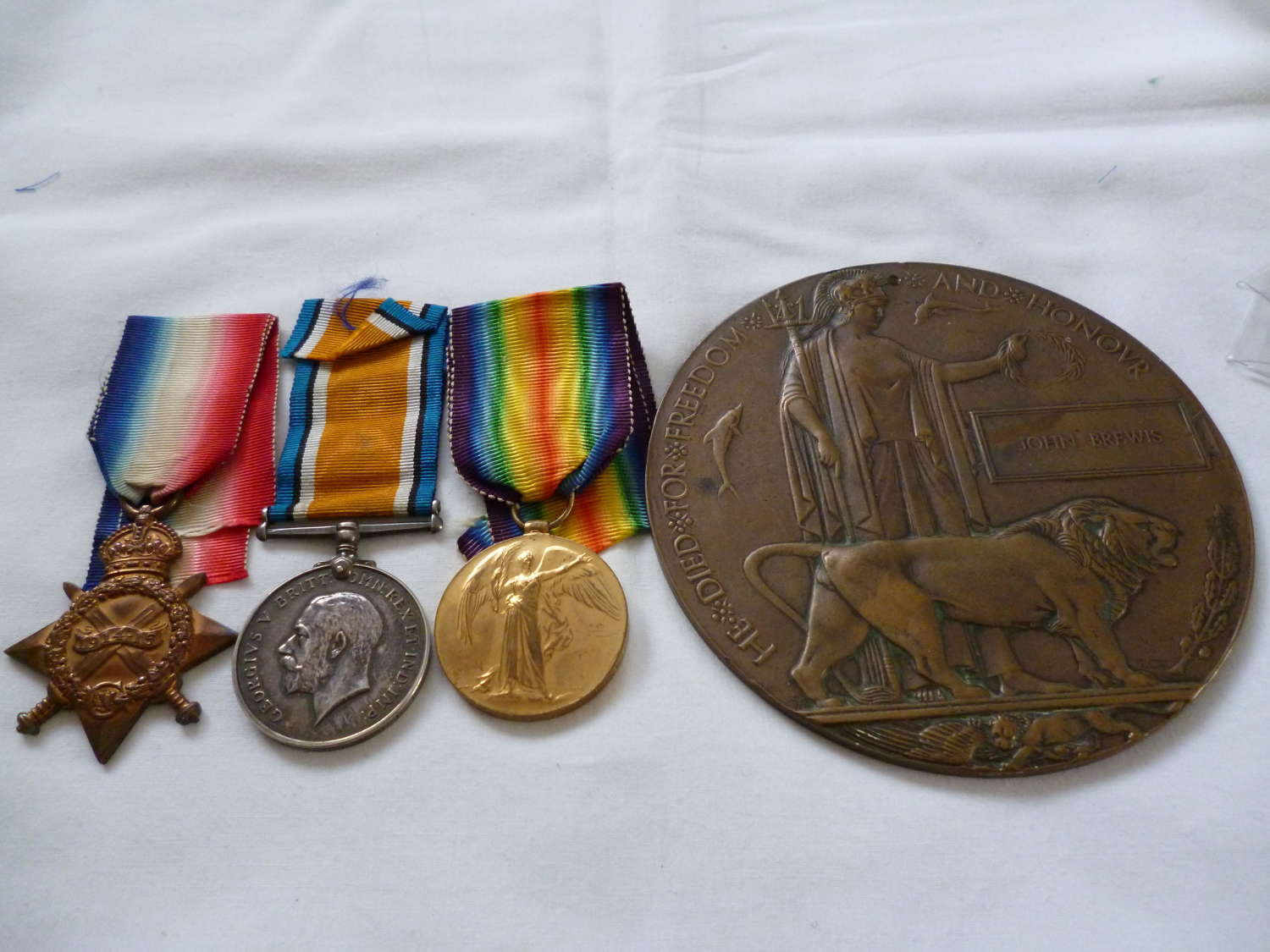 1914-15 Star Trio & Plaque. Northumberland Fusiliers
