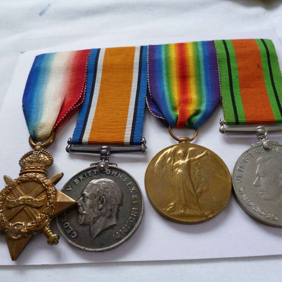 1914-15 Star Trio & Defence Medal Royal Field Artillery