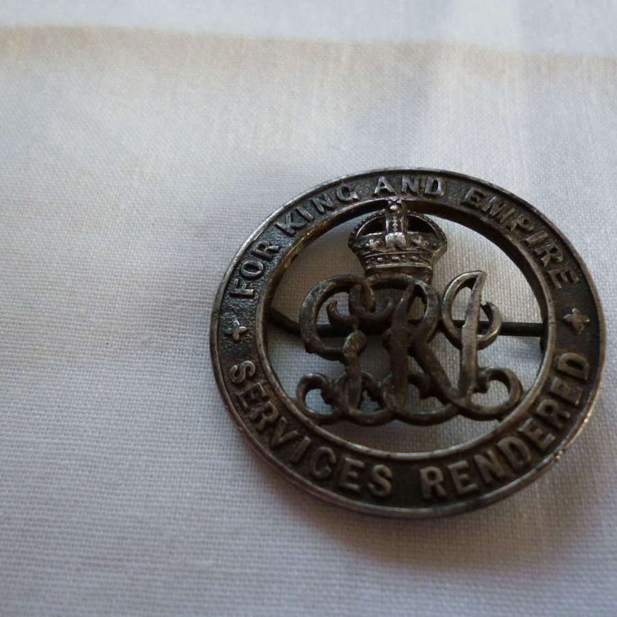 Silver War Badge Yorkshire Regiment