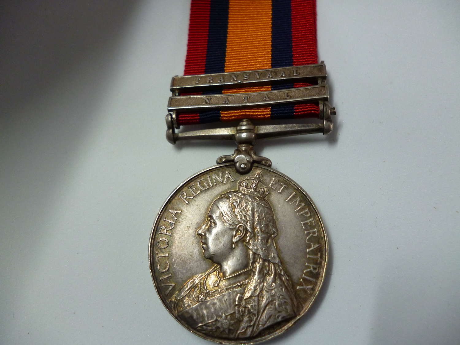 2 Bar Queens South Africa Medal Manchester Regiment