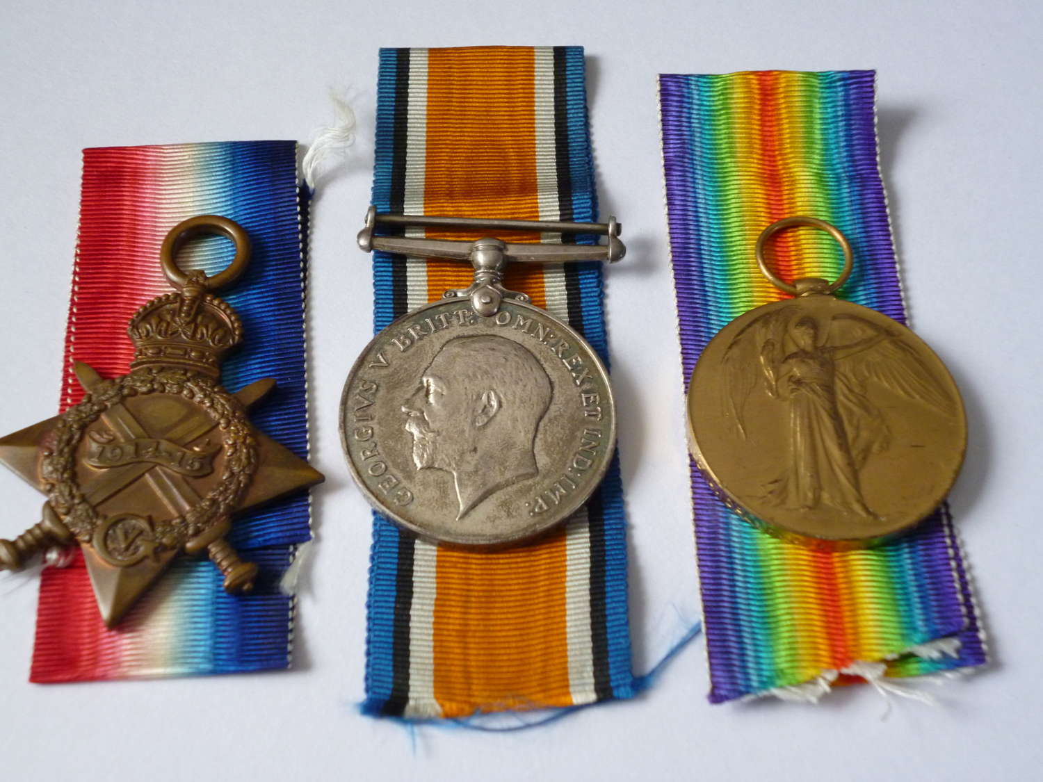 1914-15 Star Trio 630 Private. H. Davies. Northumberland Fusiliers