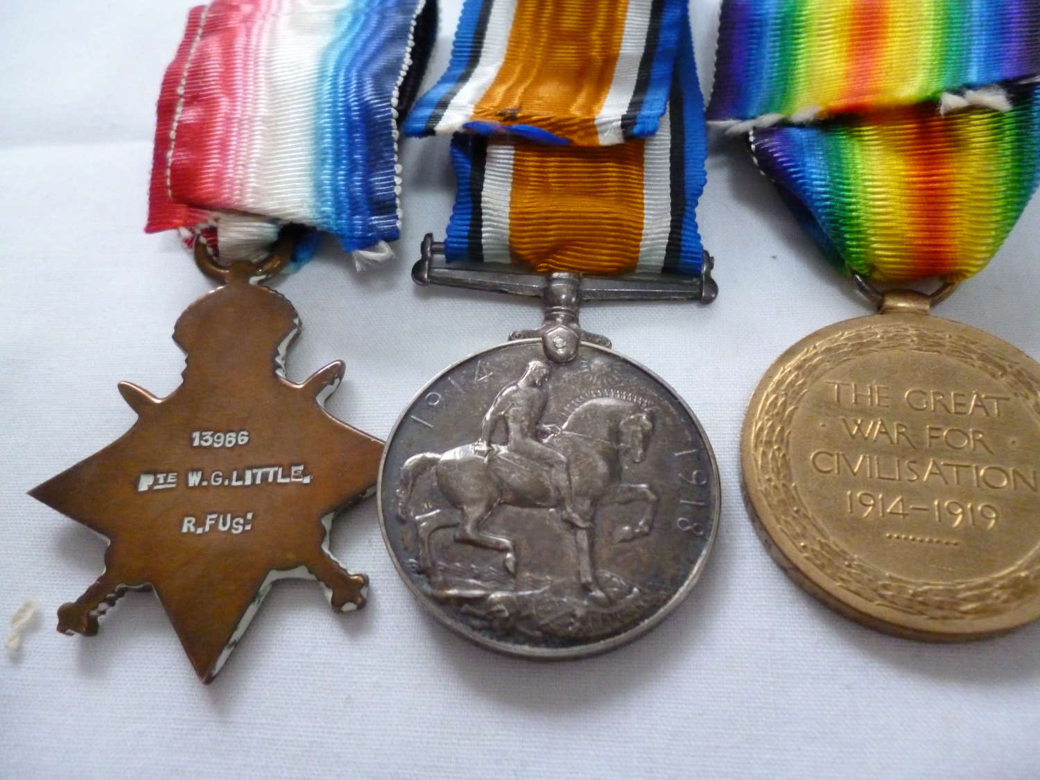 1914-15 Star Casualty Trio. Royal Fusiliers