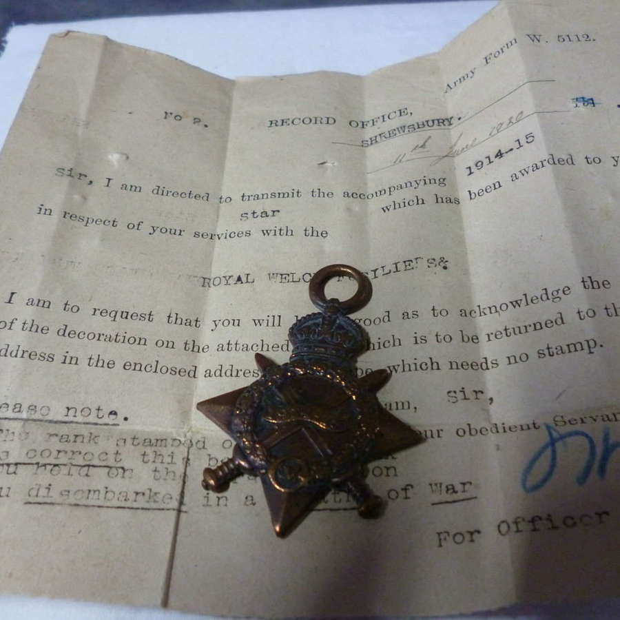 1914-15 Star Royal Welsh Fusiliers