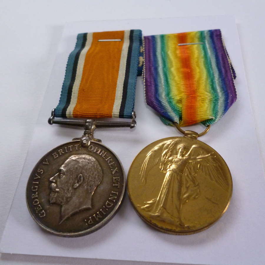 British War & Victory Medals Major R.W.S Christmas