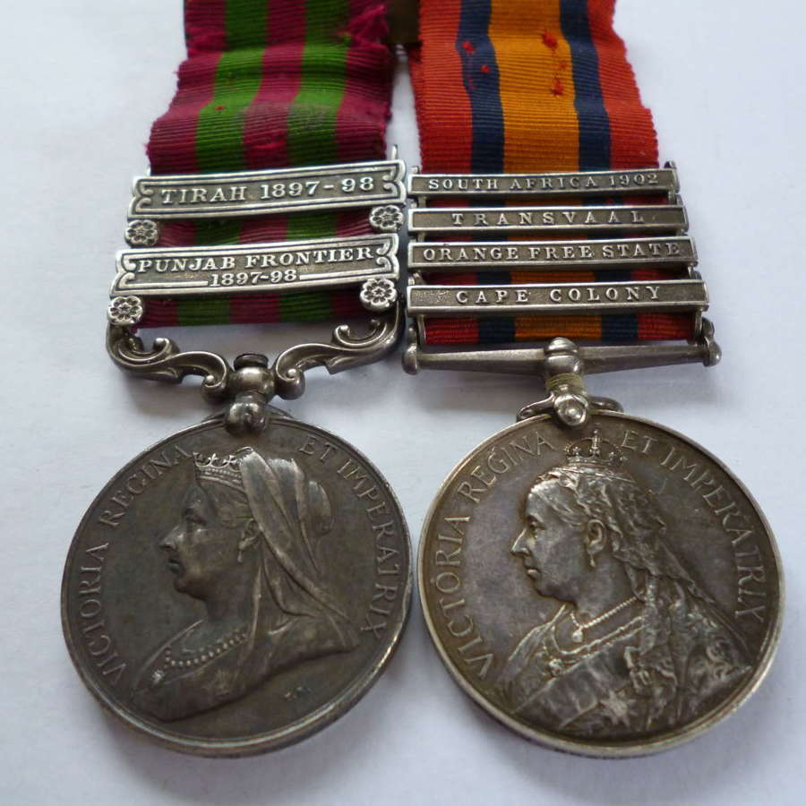 India Medal & QSA Pair Royal Sussex Regiment