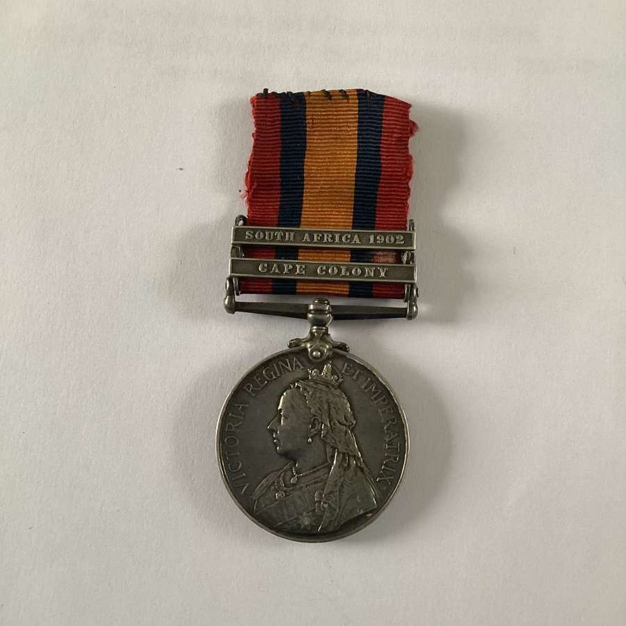 2 Bar Queens South Africa Medal 27th Imperial Yeomanry