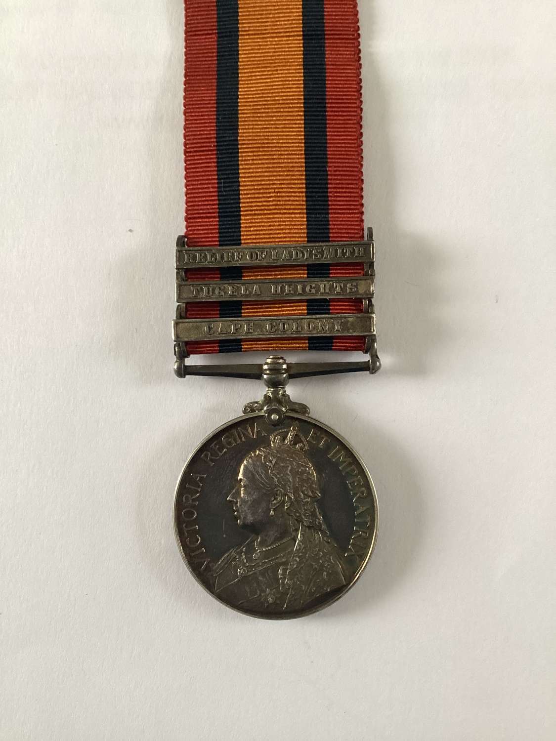 3 Bar Queens South Africa Medal  Royal Fusiliers Died of Disease