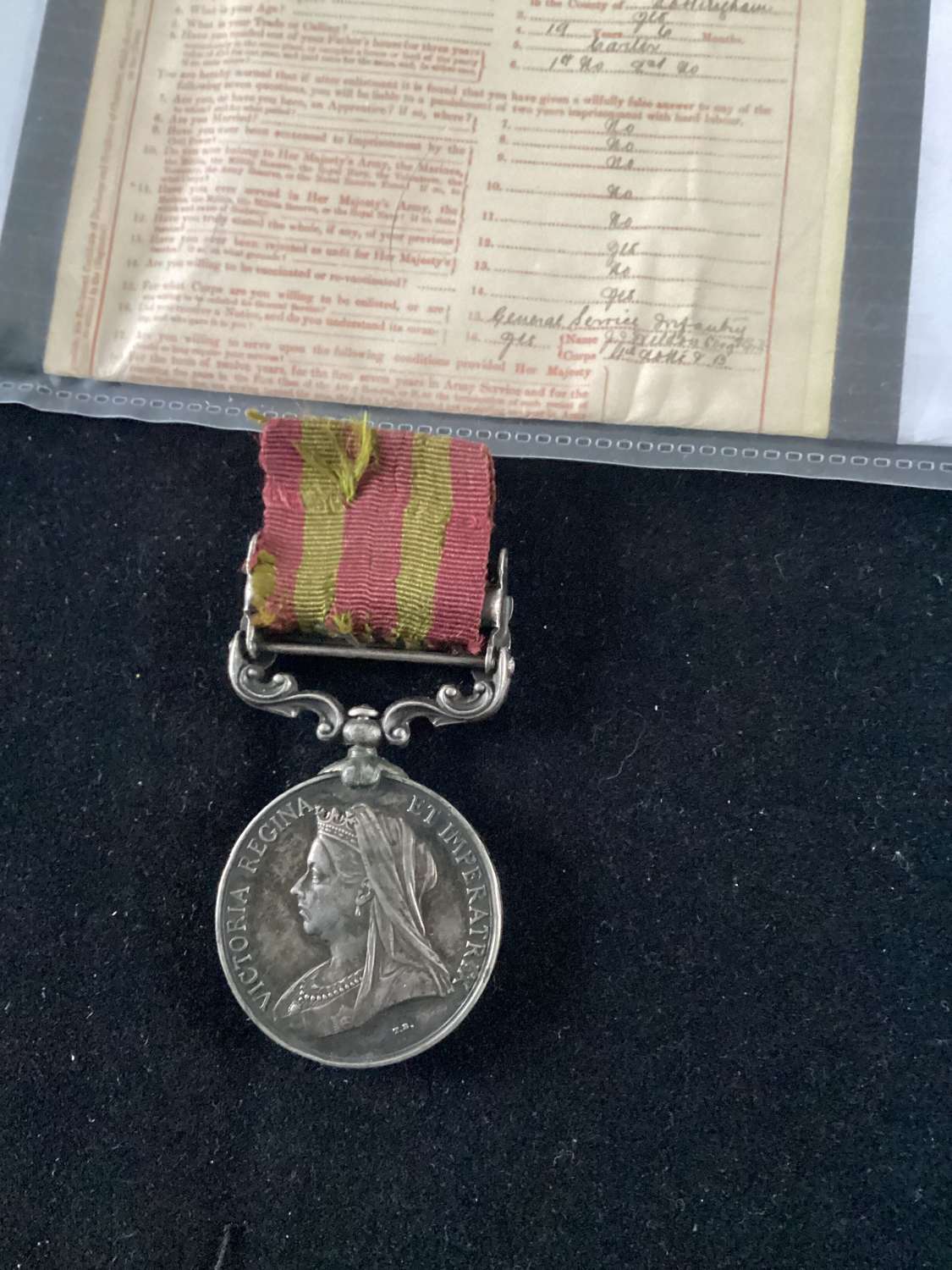 1 Bar India Medal 1895 2nd Derby Regiment