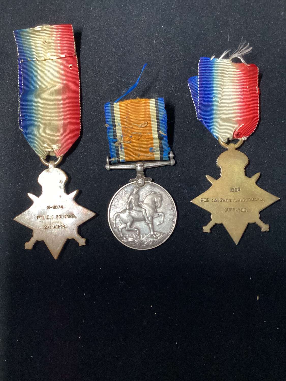 Family Medals Suffolk Reg / Suffolk Yeomanry