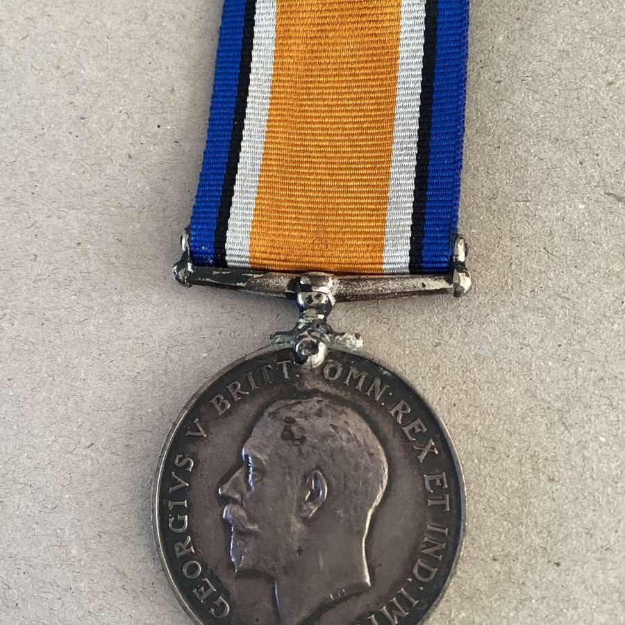 British War Medal 12966 Pte R Warburton Loyal North Lancs Regiment