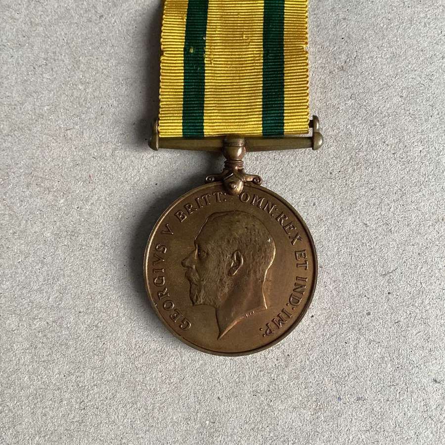 Territorial Force War Medal 1914-19 (1224 Gnr. S. E. Vinson. R.A.)