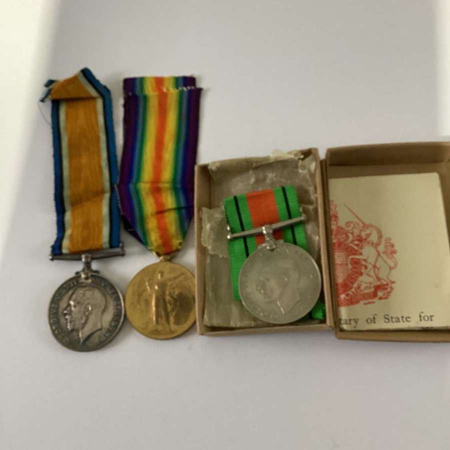 BWM, Victory & Defence Medals Essex Regiment