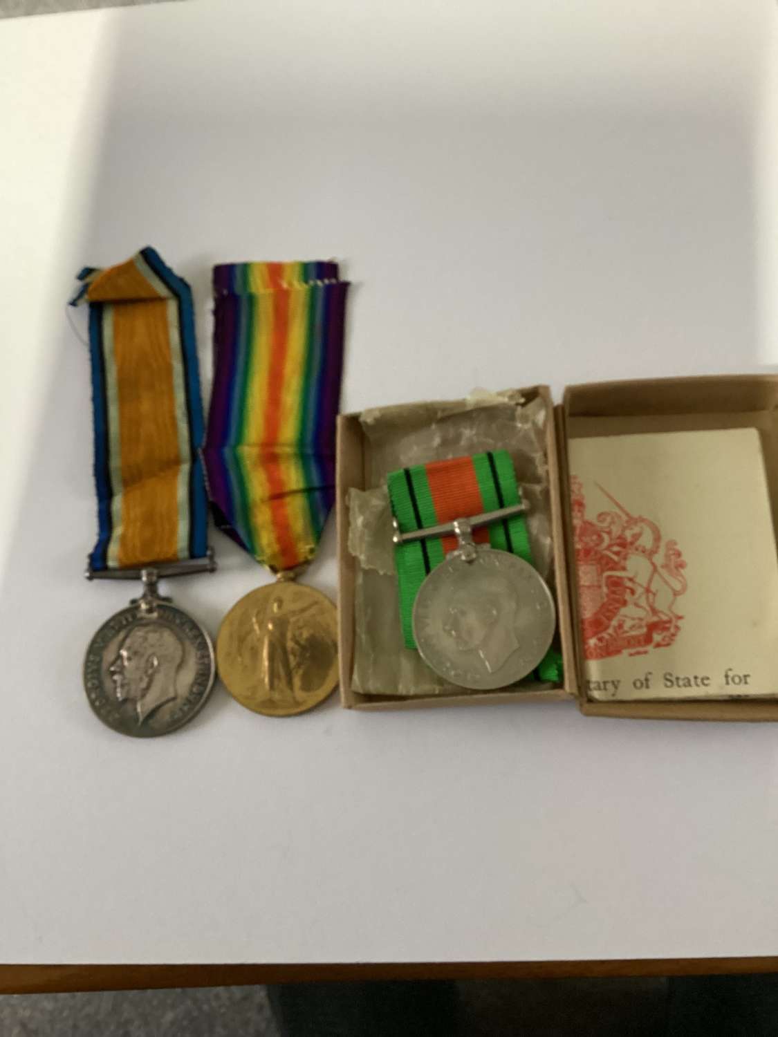 BWM, Victory & Defence Medals Essex Regiment