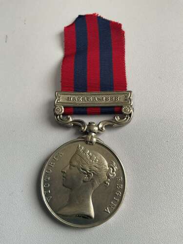 India General Service 1854-95, 1 clasp, Hazara 1888 (1503 Pte J. Wood. 2nd. Bn R. Suss.R.)