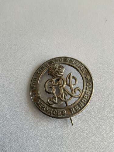 Silver Wound Badge Number 399858 5th R.C.R.