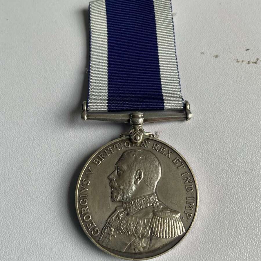 George V Navy Long Service Medal HMS Suffolk.