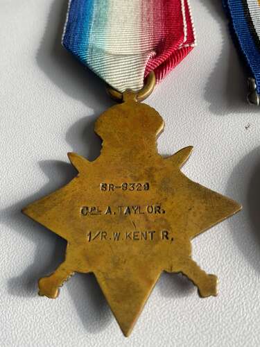 1914 Star & BWM  Royal West Kent Regiment