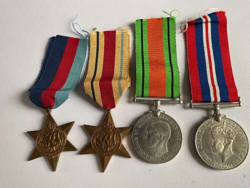Boxed Group of 4 WW2 Medals to A  Sub Lieutenat