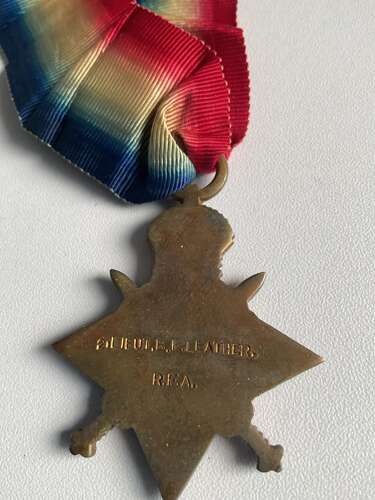 1914-15 Star (2. Lieut. R. F. Leather. R.F.A