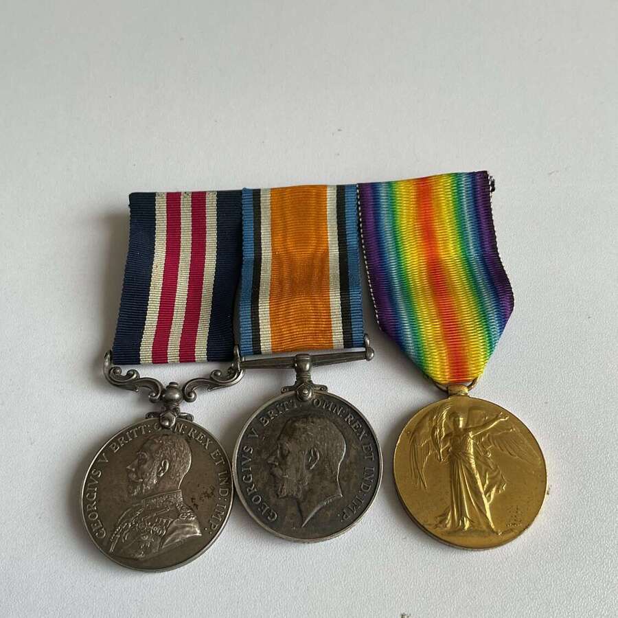 Tank Corp. Military Medal & Great War Pair