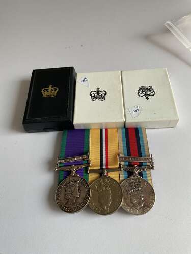 GSM, IRAQ & Afghanistan Group of three Royal Welsh Fusiliers