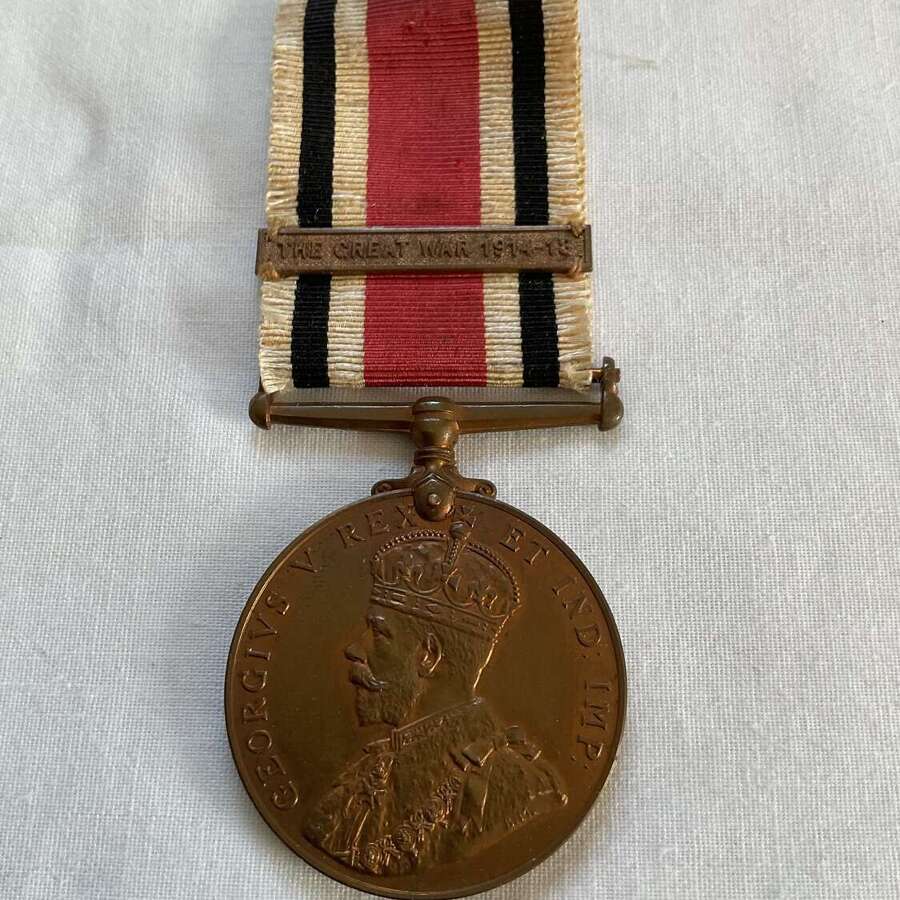 George V Special constabulary Medal with Great War Bar