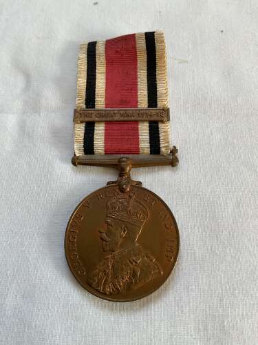 George V Special constabulary Medal with Great War Bar