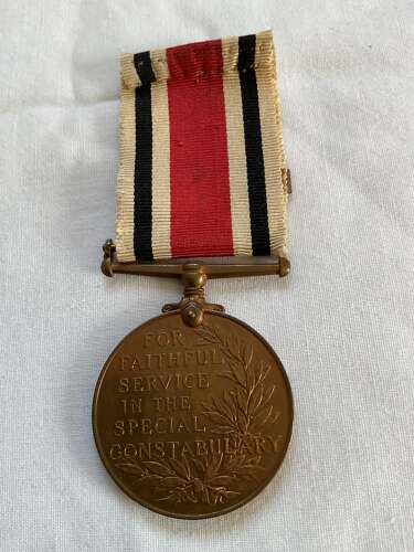 George V Special constabulary Medal with Great War Bar