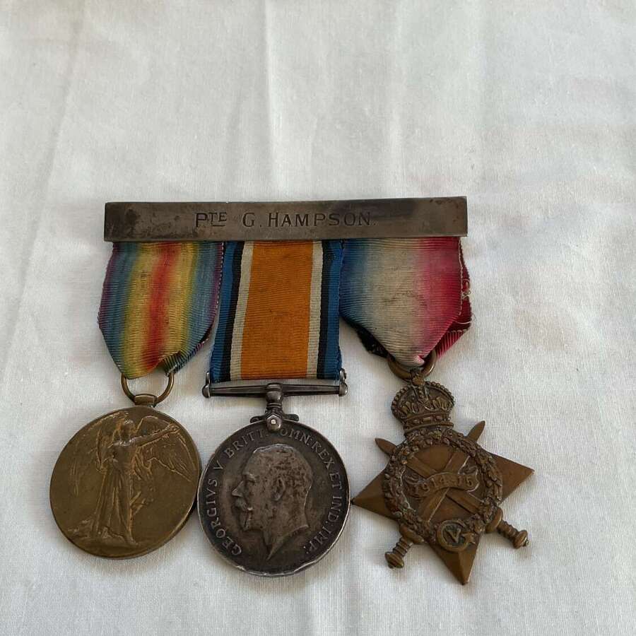 1914-15 Star Trio Lincolnshire Regiment