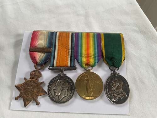 1914 Star & Bar Trio and TFEM  Royal Army Medical Corp