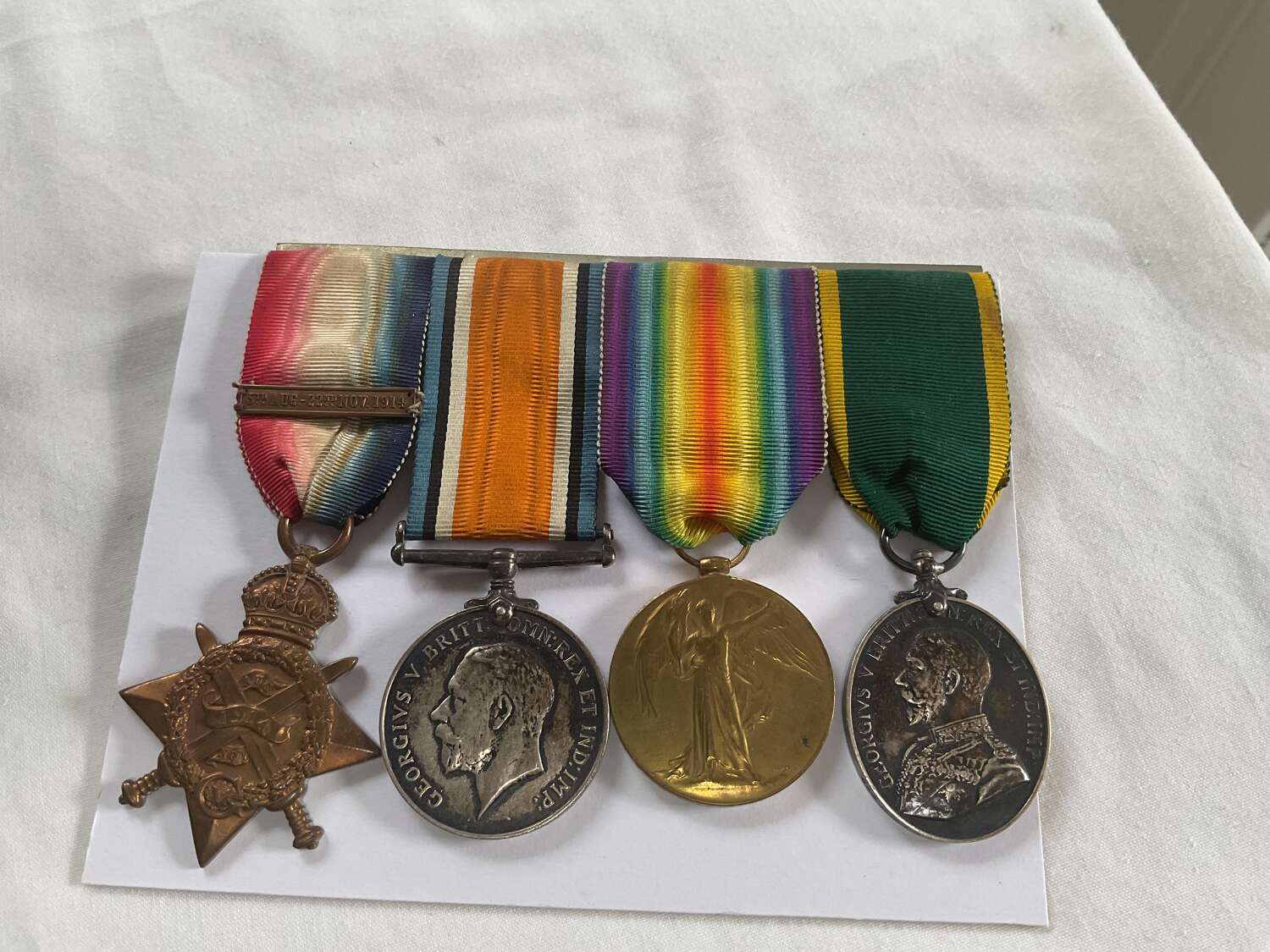 1914 Star & Bar Trio and TFEM  Royal Army Medical Corp