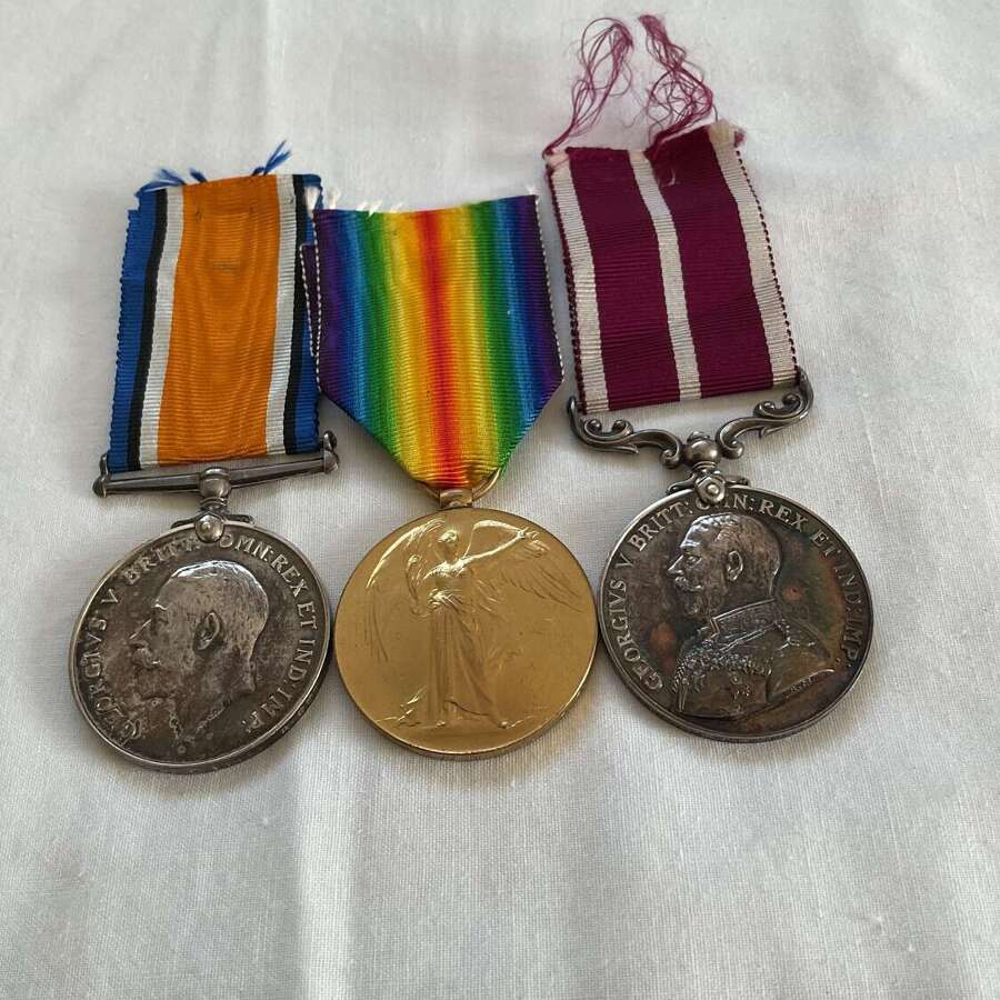 BWM, Victory Medal & George V MSM Royal Fusiliers