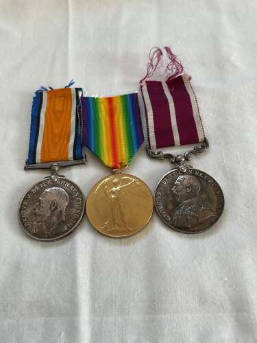 BWM, Victory Medal & George V MSM Royal Fusiliers