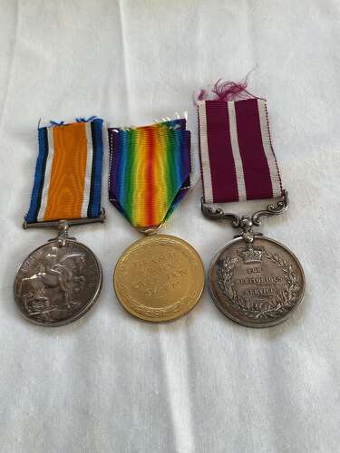 BWM, Victory Medal & George V MSM Royal Fusiliers