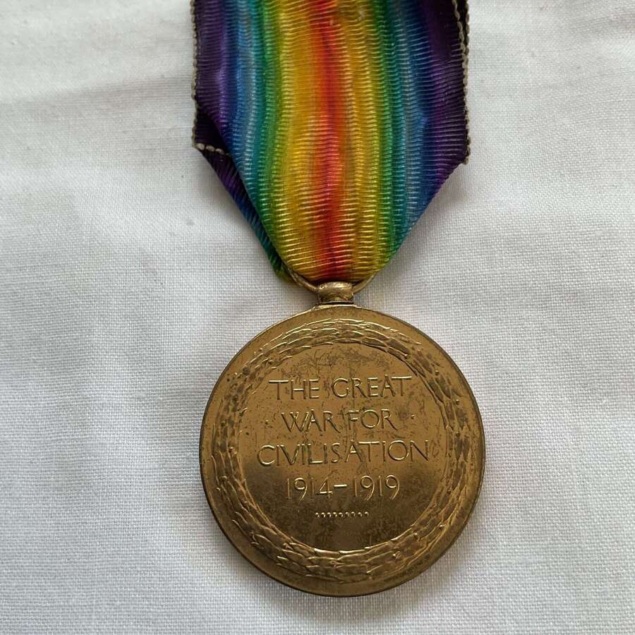 Victory Medal  3387 Private  W. Schofield. Yorkshire Regiment
