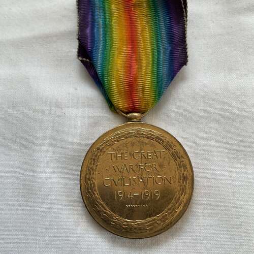 Victory Medal  3387 Private  W. Schofield. Yorkshire Regiment