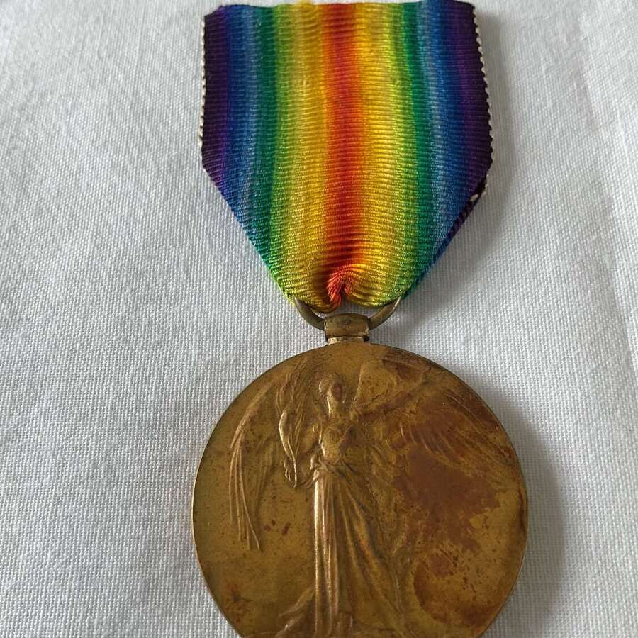 Victory Medal  45046Private. A. wells York & Lancs Regiment