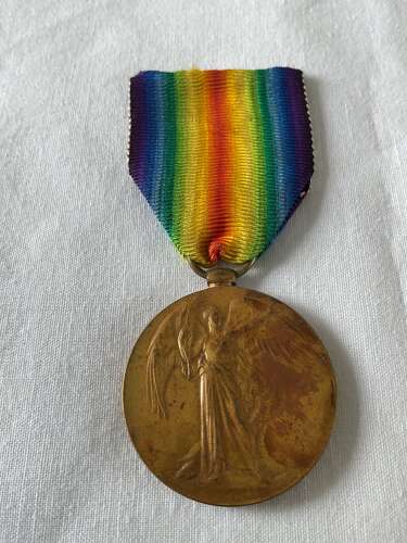 Victory Medal  45046Private. A. wells York & Lancs Regiment