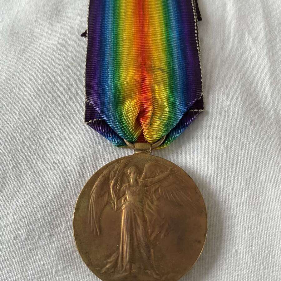 Victory Medal  75362 Private. W. Greenwood Northumberland Fusiliers