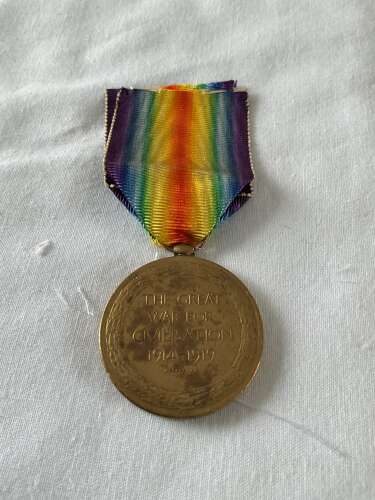 Victory Medal  205638 Private A.D. Booth West Riding Regiment