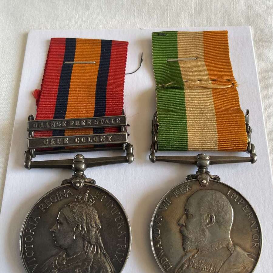 QSA & KSA Pair  World War 1 Casualty. Cheshire Regiment